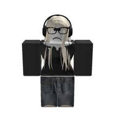 a paper doll with headphones and glasses