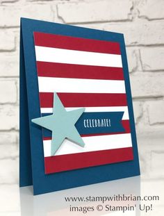 an american flag card with a star on it