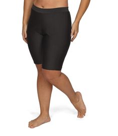 Plus size woman Black Swim Shorts, Chlorine Resistant Swimwear, Swim Capris, Chub Rub, Modest Swim, Plus Size Tankini, Modest Swimsuits, Swim Pants, Plus Size Swim