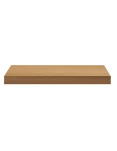 a wooden shelf on a white background