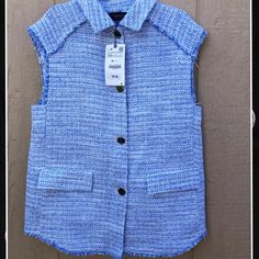 New With Tags. Size Xsmall Fits Like Medium. Zara Blue Cotton Outerwear, Light Blue Casual Outerwear For Day Out, Chic Blue Cotton Outerwear, Blue Cotton Outerwear For Day Out, Zara Jackets, Light Blue Color, Blue White, Jackets & Coats, Light Blue