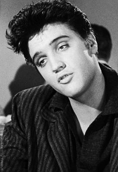 black and white photograph of elvis presley