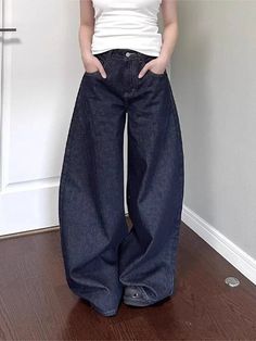 Outfits Quotes, Calm Fits, Unique Jeans, Hip Hop Women, Denim Decor, Y2k Pants, Streetwear Jeans, Classic Trousers, Oversized Jeans