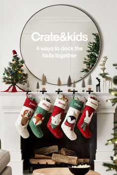 Holiday decorating ideas the whole family can help with. Christmas stockings, garland ideas and special touches to make each space merry. Kids Holiday Decor, Christmas Color Schemes, Christ Centered Christmas, Christmas Decorations For Kids, Christmas Tree Garland, Christmas Stocking Pattern, Christmas Photoshoot, Christmas Decorations For The Home, Holiday Birthday