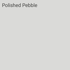 the words polish pebble are written in black on a gray background with an orange and white border