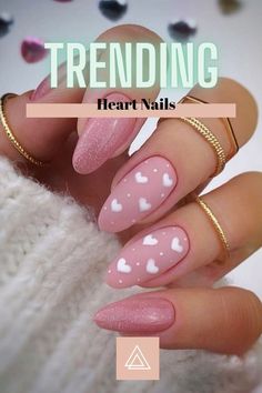 Red & Pink Valentine's Day Nails February Nails, Valentine Nails, Cute Gel Nails, Blue Nail, Short Acrylic Nails Designs, Heart Nails, Short Acrylic Nails