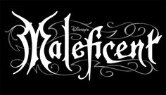 the logo for disney's maleficent is shown in white on a black background