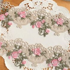 PRICES MAY VARY. Material: Polyester; Color: Beige Pink Green; Width: 2.36 inch. Package Includes: You will receive a pack of lace trim. Length: 1 Meter. Vintage Style Venise Floral Lace Trim. Vintage style ribbon decorated, With fine workmanship, looks delicate and elegant. Great gifts to decor you home, clothing and so on. This high quality flower lace trim ribbons perfect suit for DIY craft work. Excellent for brides dress, bridal headpiece, hair flower , bridal sash sewing, hair bow making , Bridal Ornaments, Sewing Lace, Hat Decoration, Trim Fabric, Silk Outfit, Fabric Accessories, Craft Wedding, Making Hair Bows, Embroidered Applique