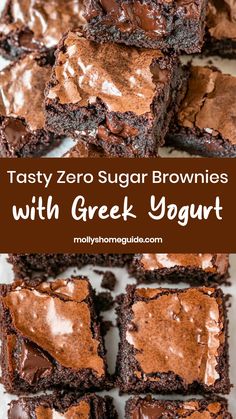 Looking for a guilt-free dessert option? Try these delicious zero sugar brownies made with Greek yogurt! Indulge in a treat that's both tasty and healthier. These brownies are perfect for satisfying your sweet tooth without the guilt. The addition of Greek yogurt adds a creamy texture and keeps them moist without any added sugar. Enjoy this scrumptious dessert while knowing you're making a healthier choice. Give these zero sugar brownies with Greek yogurt a try today!