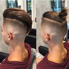 Men's Top Knot Hairstyles Men's Hairstyle, Top Knot Hairstyles, Long Hair On Top, Men Haircut Styles, Faux Hawk, Haircuts For Long Hair