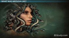 a woman with snakes on her head and the words what was medusa like?