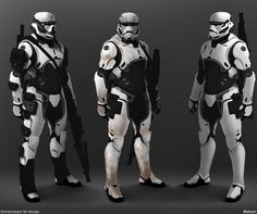 Stormtrooper Redesign, Darth Vader Redesign, Storm Troopers, Star Wars Character, Star Wars Trooper, Dark Vador, Sci-fi Armor, Clone Troopers