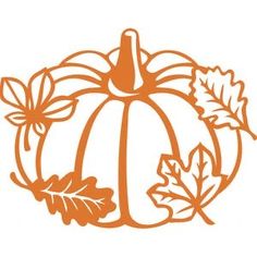 an orange pumpkin surrounded by leaves and acorns on a white background with the word autumn written below it