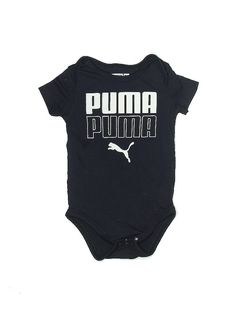 Puma Short Sleeve Onesie Size: 3-6 Month Bottoms - used. 100% Cotton | Puma Short Sleeve Onesie: Black Bottoms - Size 3-6 Month Stretch Black Tops For Playwear, Black Stretch Tops For Playwear, Sporty Black Tops For Playtime, Reborn Clothes, Boys Bottoms, Secondhand Clothes, Black Bottoms, Do Good, Clean Out