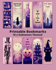 printable bookmarks for halloween themed books