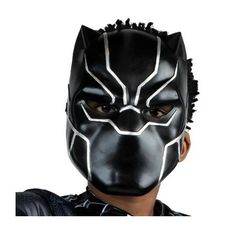 This officially licensed Marvel children's size Black Panther half-mask in black and silver plastic with elastic strap costume accessory is perfect for Halloween, cosplay, dress up and more. Other Black Panther and Marvel costumes and accessories are sold separately on our page – subject to availability. Costume not included. One size fits most children, teens and may fit some smaller adults. Futuristic Costume Accessories For Halloween Cosplay, Black Mask Cosplay Costume For Cosplay Events, Futuristic Costume Accessories For Halloween, Themed Black Cosplay Costume For Cosplay Events, Themed Black Cosplay Costume For Events, Black Masquerade Cosplay Costume With Mask, Adjustable Masks And Prosthetics For Cosplay Events, Black Costumes For Cosplay Events, Black Role Play Costume For Cosplay Events