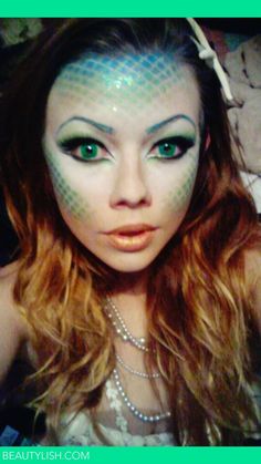 Halloween Mermaid Makeup, Mermaid Makeup Halloween, Halloween Mermaid, Halloween Makeup Look, Easy Diy Costumes