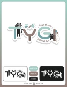 the logo for tyg and find out