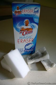 a carton of soap next to two pieces of eraser