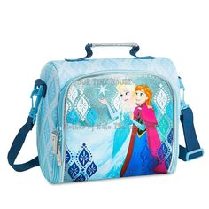 **IN HAND NOW, READY TO SHIP TODAY! FAST SHIPPING** Disney Store Exclusive  GENUINE* ORIGINAL*AUTHENTIC Brand New With Tags Frozen Elsa and Anna Lunch Tote Disney Store Frozen Elsa and Anna Lunch Tote Frozen treat Keep your little adventurer smiling from playtime through mealtime with our insulated Frozen lunch tote. The journey never ends when you share food with a friend **Water Bottle & Containers Not Included** Vinyl overlay cover panel with Anna and Elsa screen art Glittering textile backdr Disney Rectangular Bags For Disney Fan Events, Disney Style Gift Bag, Rectangular Shape, Blue Disney Bags For Gifts, Blue Rectangular Bag For Disney Trips, Disney Rectangular Travel Bag, Themed Rectangular Bags For Daily Use, Themed Blue Bags For Gifts, Disney School Bags In Rectangular Shape, Themed Rectangular Bag For Gifts