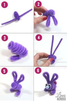 instructions to make an adorable purple stuffed animal