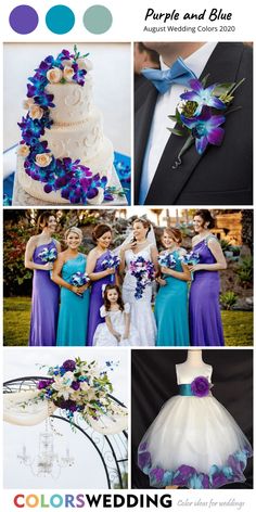 purple and blue wedding color scheme