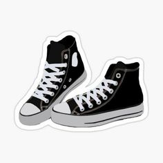 Converse Stickers, Aesthetic Intro, Paramore Band, Converse Aesthetic, Aesthetic Sticker, Black Converse, Planner Scrapbook, Friend Poses, Aesthetic Stickers