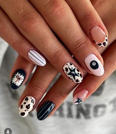 Nfr Nails Designs, Nails For Mexico, Country Acrylic Nails, Rodeo Nails, Ny Nails, Western Nails, Country Nails, Retro Nails, Hippie Nails