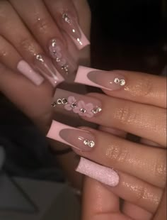 Customize Nails, Latina Nails, Uñas Aesthetic, Girls Nail Designs, Fancy Nails Designs