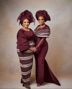 Yoruba Bride and her mother in Asooke Asooke Yoruba Wedding, Generation Photoshoot, Firming Lotion