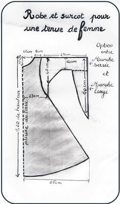 a drawing of a woman's dress with measurements and measurements for the bottom portion