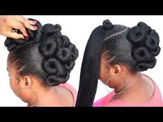 Hairstyles Unique, Hairstyle For Wedding, Braids Natural, Natural Updo, Updo Hairstyles Tutorials