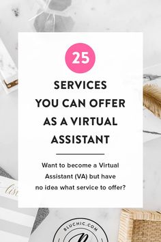 the words 25 services you can offer as a virtual assistant