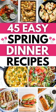 spring flavors Simple Weekday Dinners, Spring Meals Healthy Easy Recipes, Spring Dinner Party Menu Ideas, Spring Food Recipes, Spring Lunch Ideas, Easy Spring Dinner Recipes, Spring Meals Dinners, Spring Dinner Recipes, Dinner Spring