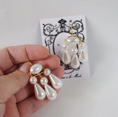 White Victorian Pearl Drop Earrings, Victorian White Pearl Earrings For Gift, Victorian White Pearl Earrings As Gift, Historical Jewellery, Marie Antoinette, Rococo, 18th Century, Washington Dc, Dangle Drop Earrings