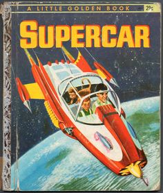 an old children's book with the title supercar