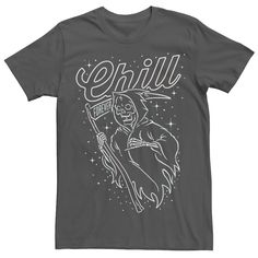 He'll love the look of this Men's Grim Reaper Chill Line Art Portrait Graphic Tee. Crewneck Short sleeves FABRIC & CARE Cotton Machine wash Imported Size: 3XL. Color: Charcoal. Gender: male. Age Group: adult. Line Art Portrait, Portrait Graphic, Graphic Design School, Art Portrait, Grim Reaper, This Man, Fabric Care, Line Art, Graphic Tee