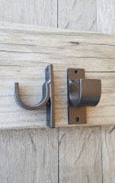 an old door handle on a wooden door