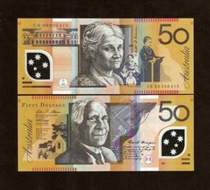 an australian 50 dollar bill with the portrait of albert douglas