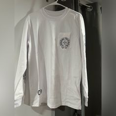 Chrome Hearts Brand New Never Worn Chrome Hearts Shirt, Heart Brand, White Jean Jacket, Spring Jackets, Baddie Outfits Casual, Chrome Hearts, Fitted Skirt, Outfits Casual, Polo Dress