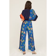 Blue floral crepe (34% Silk, 66% Viscose). Jumpsuit. Short sleeves. V-neck. Tie closure. 28" inseam. 15" rise. Imported. Jumpsuit Short, Wrap Jumpsuit, Rent The Runway, Closet Designs, Von Furstenberg, Diane Von, Diane Von Furstenberg, Blue Floral, Neck Tie