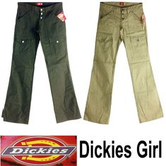 Dickies Girl, 141GRS-ARMY, JOJO PANTS ARMY OR KAHAKI   Style: 141GRS   Feature: Side Pockets with Flaps Material:100% cotton Care: Wash: Macine wash cold or Hand wash cold, Hang to dry Made in U.S.A. Colors of Images may appear different in color value from monitor to another.  Colors also might be perceived a  little different among individuals. This may cause a small variation of what is expected, Please keep that in mind OUR GOAL IS TO REACH HIGH PROFESSIONAL RATING  SO WE'LL DO ANYTHING FOR Jojo Pants, Color Value, Vintage Dickies, Do Anything, Khaki Pants, How Are You Feeling, Hand Wash, Women Accessories, Tags