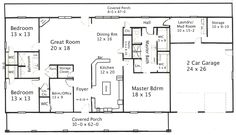 the floor plan for a house with two garages and one bedroom, which is located in