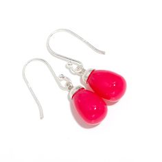 Natural Hot Pink Chalcedony Earrings, 925 Sterling Silver Boho Jewelry, Teardrop Dangle Earrings, Dainty Crystal Earrings, Christmas Jewelry Earring Details:- Material   -               925 Sterling Silver Stone Name -         100% Natural Hot Pink Chalcedony Earrings Size   -     13X9 inches Earring Weight -    4 Gm. Stamp -                   925 Important Information ------Our Goal is 100% Customer Satisfaction "Shipping Handling Time: We Take no handling time, We ship to Worldwide, Please mak Sterling Silver Teardrop Earrings For Gift, Hypoallergenic Sterling Silver Drop Earrings As Gift, Classic Pink Drop Jewelry, Hypoallergenic Sterling Silver Drop Gift, Classic Dangle Drop Earrings As Gift, Sterling Silver Briolette Teardrop Earrings For Gift, Pink Sterling Silver Briolette Earrings, Sterling Silver Briolette Earrings For Gift, Sterling Silver Briolette Earrings For Party