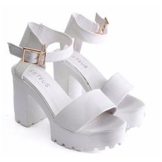 Summer Shoes Sandals, Chunky Heel Sandals, Fashion Shoes Sandals, Kawaii Shoes, Chunky Heel Shoes, Sandals White, Girly Shoes