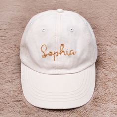 "Black Friday Deals, Don't Wait!" 🌟 Choose a personalized baseball cap for your little one and let them shine in the summer sun! Crafted from high-quality wash cotton, our caps ensure comfort and breathability for your child's best wearing experience. 🌈 Product Features ✨ Hand Embroidered: Each cap is meticulously hand embroidered, ensuring exquisite detail and uniqueness. ✨ Personalized Customization: We offer name customization services, allowing your child to have a one-of-a-kind cap that r Personalized Cotton Birthday Hat, Adjustable Gold Baseball Cap For Summer, Personalized Adjustable Baseball Cap For Summer, Cute Personalized Baseball Cap With Curved Brim, Personalized Cute Baseball Cap With Curved Brim, Personalized Summer Baseball Cap With Curved Brim, Personalized Cotton Hat With Curved Brim, Personalized Cotton Hats With Curved Brim, Adjustable Dad Hat Baseball Cap For Birthday