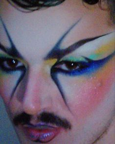 makeup Masc Drag Makeup, Club Kid Makeup, New Romantics 80s, Drag Makeup Ideas, Men Makeup, Drag Ideas, Square Makeup