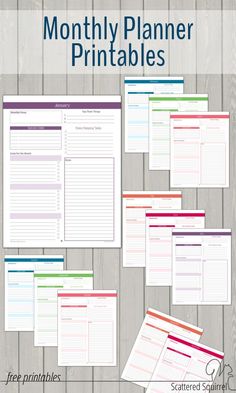 the free printable planner is perfect for organizing and organizing your personal items in order to keep