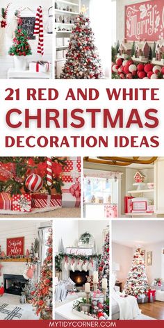 red and white christmas decoration ideas