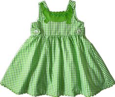 Playful Gingham Dress With Ruffles, Playful Gingham Dress For Spring, Spring Playful Gingham Dress, Green Ruffled Dress For Picnic, Green Plaid Dress For Spring Picnic, Green Plaid Summer Dress For Picnic, Green Cotton Dress For Picnic, Gingham Cotton Dress For Garden Party, Cute Green Dress For Picnic